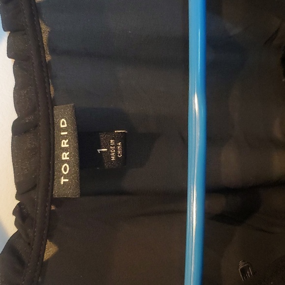 Torrid size 1 sheer black blouse - Picture 2 of 6